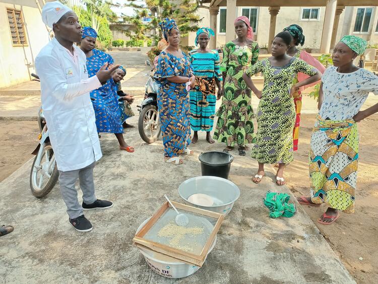 Formation sur la fabrication de aklui sec et couscous de maîs